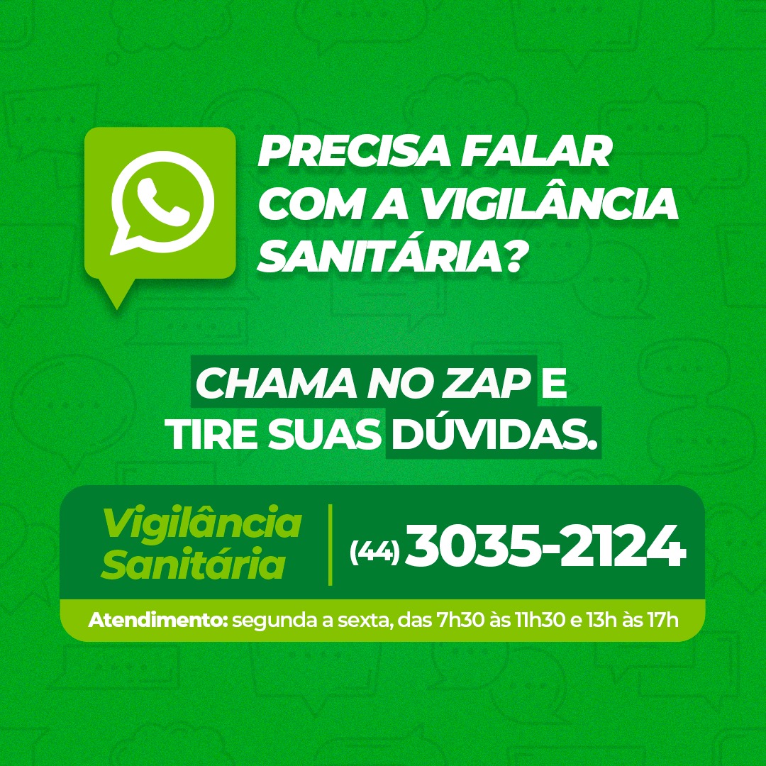 Vigilância Sanitária adota atendimento pelo Whatsapp para esclarecer dúvidas e atender solicitações 